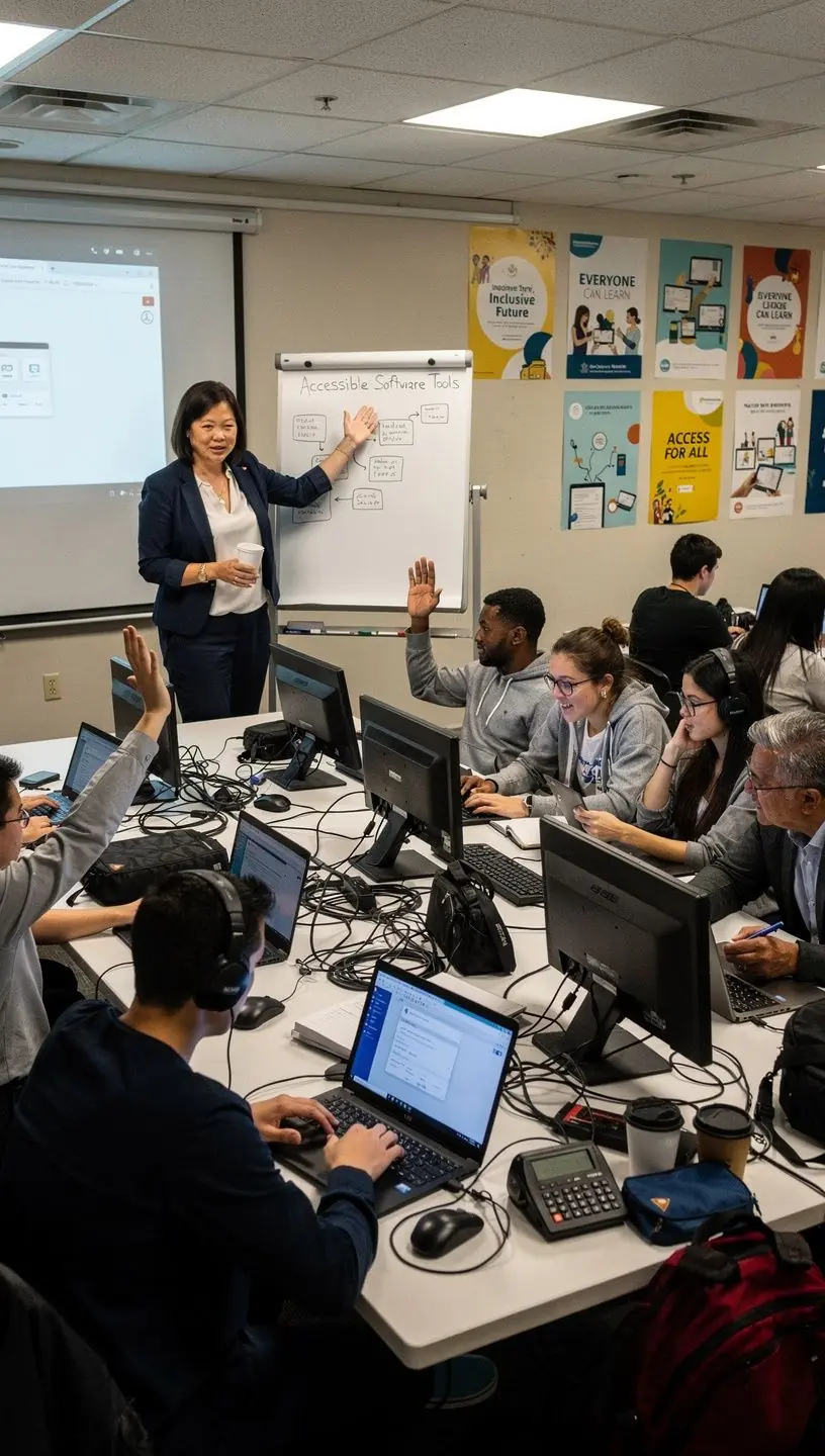 User experience in software design illustration