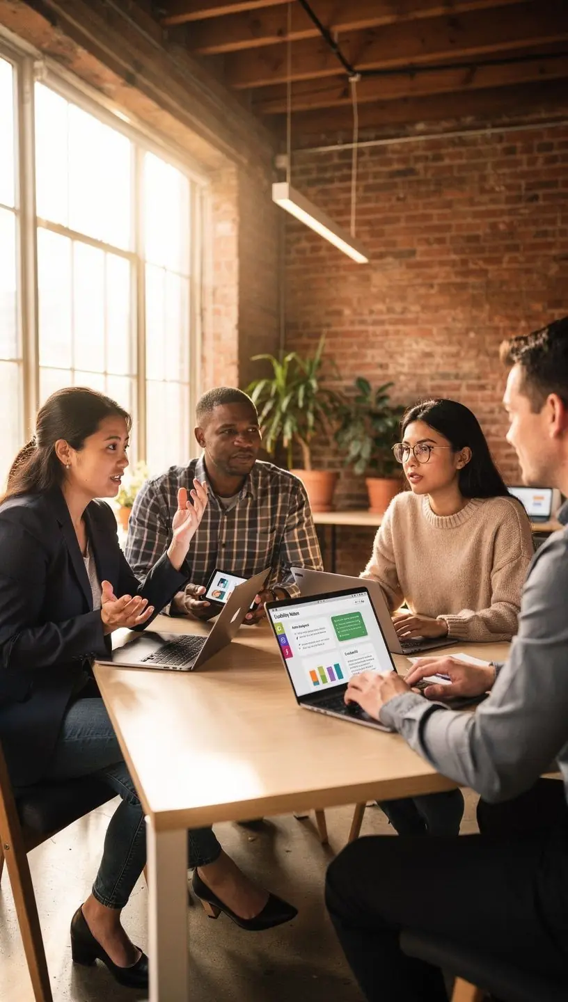 Professional business solutions illustration